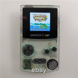 Clear White Remis À Neuf Game Boy Color Gbc Console Avec Rétro-éclairage Rétro-éclairage LCD