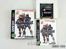Complete Metal Gear Ghost Babel Jeu Garçon Couleur Japonais Import GB Gbc Us Vendeur