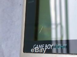 Console Couleur Nintendo Gameboy Light Gold Mgb-10 Boxed And Game Set / Testé-b511