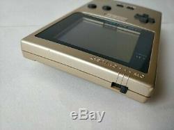 Console Couleur Nintendo Gameboy Light Gold Mgb-101 Et Jeu Réglé / Testé-b711