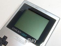 Console Couleur Nintendo Gameboy Light Silver Mgb-101 Coffret / Rétroéclairage Ok-e8