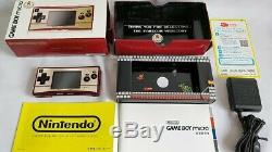 Console Couleur Nintendo Gameboy Micro Famicom, Chargeur, Manuel Emballé Testé-b301
