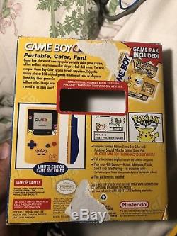 Console De Jeu De Couleur Pokemon Game Boy System Pikachu W Box & Paperwork See Pics