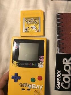 Console De Jeu De Couleur Pokemon Game Boy System Pikachu W Box & Paperwork See Pics