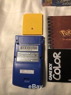 Console De Jeu De Couleur Pokemon Game Boy System Pikachu W Box & Paperwork See Pics