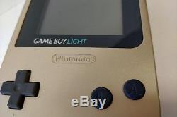 Console De Jeu Game Boy Light Gold Mgb-101, Manuel, Cartouche De Jeu Coffret Set-a828