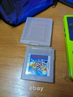 Console GameBoy Color verte + Super Mario Land + étui de transport CGB-001