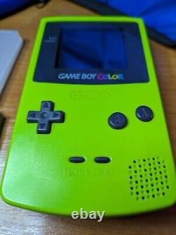 Console GameBoy Color verte + Super Mario Land + étui de transport CGB-001