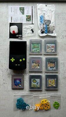 Console Gameboy Color FunnyPlaying GBC FPGBC Kit entièrement assemblé Bundle + Jeux