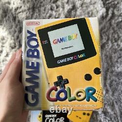 Console Gameboy Color jaune en boîte