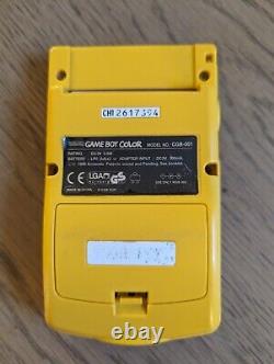 Console Gameboy Color jaune en boîte, complète, testée et fonctionnelle de Game Boy Nintendo.