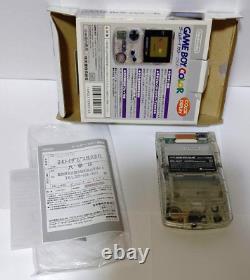 Console Gameboy Color transparente dans sa boîte d'origine, testée et fonctionnelle, fabriquée au Japon