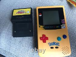 Console Gameboy couleur jaune Pokemon avec jeu