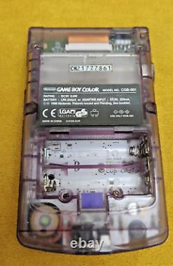 Console Nintendo GBC Game Boy Color transparente violette CGB-001 PAL testée
