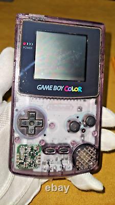 Console Nintendo GBC Game Boy Color transparente violette CGB-001 PAL testée