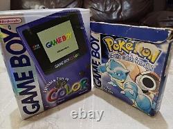 Console Nintendo Game Boy Color + Bundle Pokemon BLEU, avec données sauvegardées de Mew de niveau 70