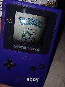 Console Nintendo Game Boy Color + Bundle Pokemon BLEU, avec données sauvegardées de Mew de niveau 70