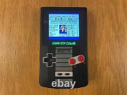 Console Nintendo Game Boy Color + Nouvelle coque sur le thème NES + Écran LCD IPS