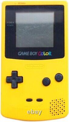 Console Nintendo Game Boy Color jaune avec jeux vidéo Gameboy - pack