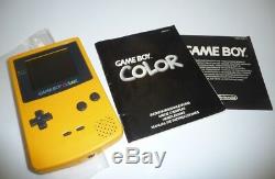 Console Nintendo Game Boy Couleur Jaune Édition Pal Emballage Testé