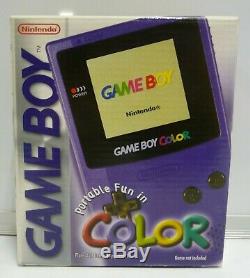 Console Nintendo Game Boy Couleur Raisin Alto Pal Utilisé Dans La Boîte Testée