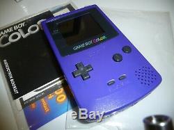 Console Nintendo Game Boy Couleur Raisin Alto Pal Utilisé Dans La Boîte Testée