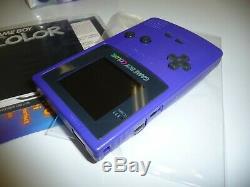 Console Nintendo Game Boy Couleur Raisin Alto Pal Utilisé Dans La Boîte Testée