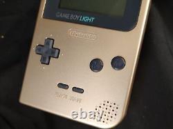Console Nintendo Game Boy Light couleur or MGB-101, manuel et ensemble de boîtes-f0903
