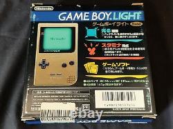 Console Nintendo Game Boy Light de couleur or MGB-101, manuel et boîte set-g0605