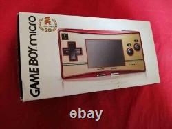 Console Nintendo Game Boy Micro 20ème Anniversaire Couleur Famicom Mario Japon