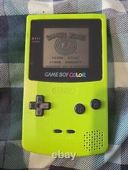 Console Nintendo GameBoy Color Vert Lime avec 3 jeux VOIR DESCRIPTION