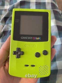 Console Nintendo GameBoy Color Vert Lime avec 3 jeux VOIR DESCRIPTION