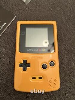 Console Nintendo Gameboy Color Jaune Pissenlit en Boîte ! Rare État Très Bon ! Étiquettes Intactes