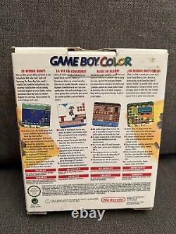 Console Nintendo Gameboy Color Jaune Pissenlit en Boîte ! Rare État Très Bon ! Étiquettes Intactes