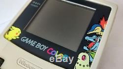 Console Nintendo Gameboy Color Pokemon Édition Limitée Argentée, Game Boxed-a626