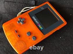 Console Nintendo Gameboy Color édition limitée DAIEI HAWKS Clear Orange - f0915