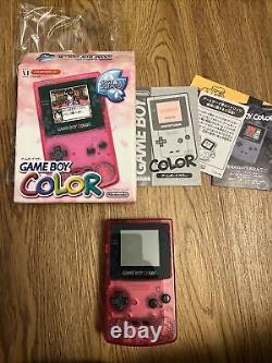 Console Nintendo Gameboy Colour Sakura Wars Rare Authentique, Transparent Rose Cerise