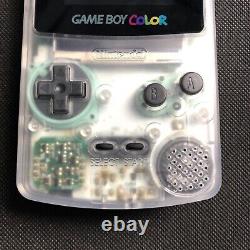 Console Nintendo Gameboy Couleur Blanc Clair Avec Écran Rétroéclairage Ips V2
