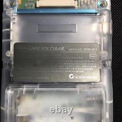 Console Nintendo Gameboy Couleur Blanc Clair Avec Écran Rétroéclairage Ips V2