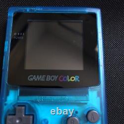 Console Nintendo Gameboy Couleur Bleu Clair Avec Écran Rétroéclairage Ips V2