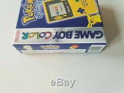Console Nintendo Gameboy Couleur Console Pokemon Pikachu Rare Boxed Sealed 1side