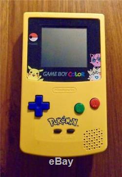 Console Nintendo Gameboy Couleur Pokémon Jaune Pikachu Edition Spéciale Console Système Gbc