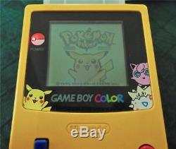 Console Nintendo Gameboy Couleur Pokémon Jaune Pikachu Edition Spéciale Console Système Gbc