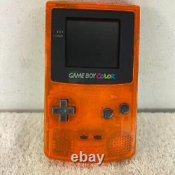 Console de jeu Gameboy Color orange et noire édition limitée Daiei Hawks authentique et fonctionnelle