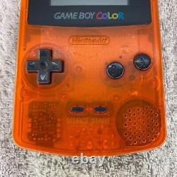 Console de jeu Gameboy Color orange et noire édition limitée Daiei Hawks authentique et fonctionnelle