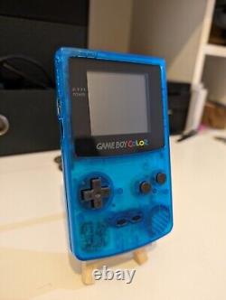 Console de jeu portable Nintendo Gameboy Color Nouveau coquillage bleu transparent clair