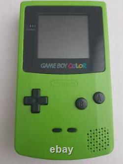 Console portable Nintendo Game Boy Color CGB-001 avec étui Pokomon vert citron