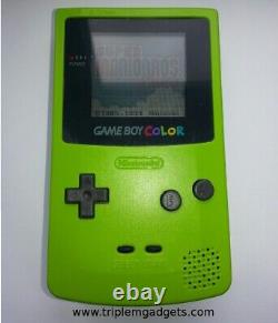 Console portable Nintendo Game Boy Color vert - Nouveau boîtier et boutons
