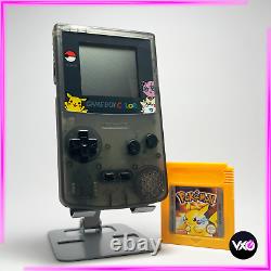 Console restaurée Nintendo Game Boy Color GBC grise + Pokémon Jaune personnalisé