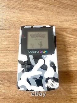 Coque de camouflage de neige pour Nintendo Gameboy Color avec ensemble de 4 jeux incluant 2 jeux Pokémon